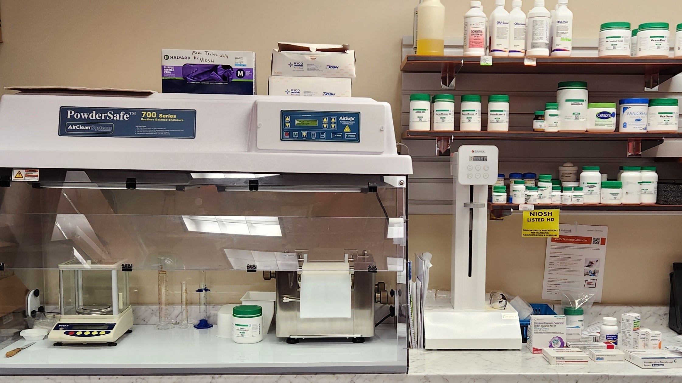 Hooded compounding pharmacy lab serving Apex and Chapel Hill patients