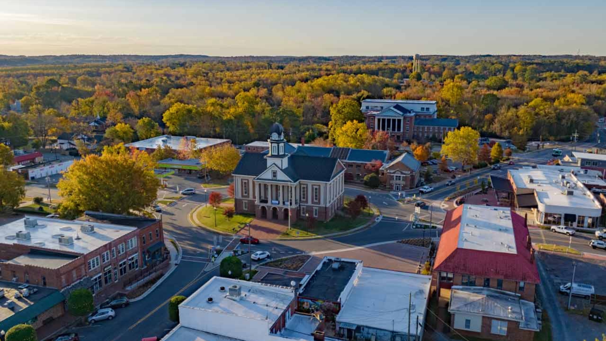 Downtown Pittsboro North Carolina near courthouse and local shops